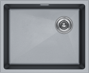 Кухонная мойка Paulmark LUMI 55UNI-SKEW LU55SK-GRM 46х56 цвет серый металлик